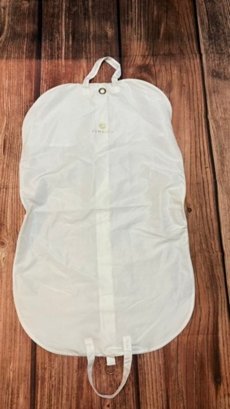Versace Garment Bag Suit Cover White Unisex One Size Dressy Designer